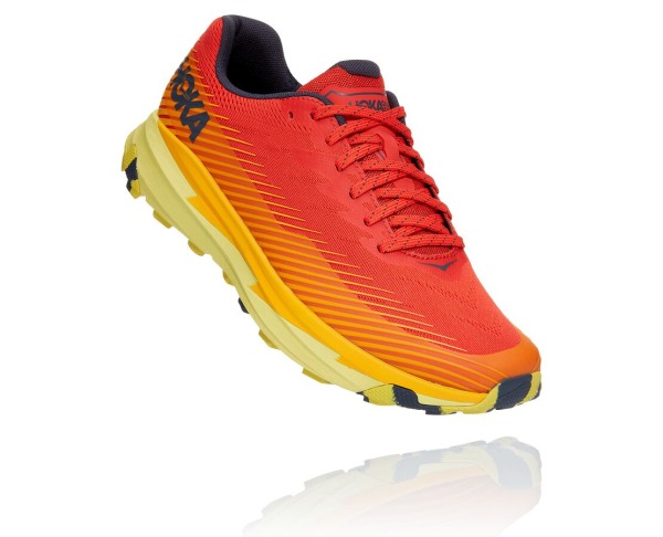 Hoka One One Torrent 2 Mens UK - Red Trail Running Shoes - QMKTH8561